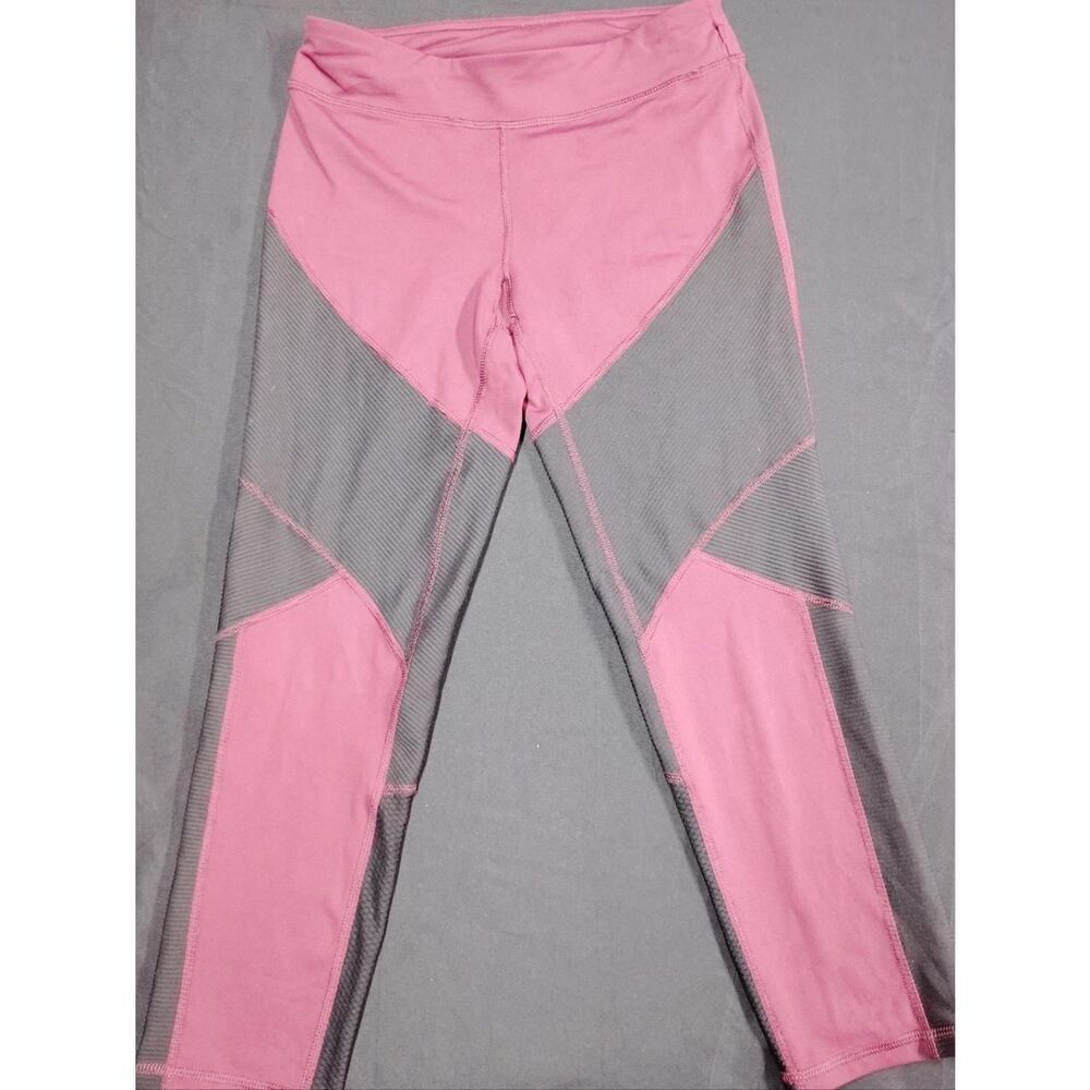 Champion Red & Black Colorblock Active Leggings